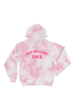 Load image into Gallery viewer, Adelaine Morin &#39;Girls Supporting Girl&#39;s Pastel Pink Tie Dye Hoodie
